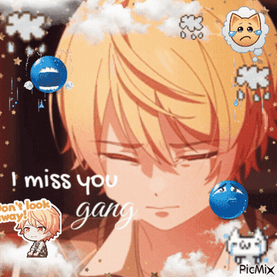 Boy Saying I Miss You Gang GIF