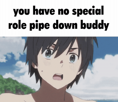 Boy Saying You Have No Special Role Pipe Down Buddy GIF
