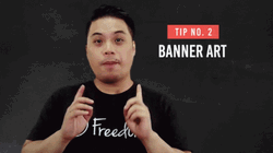 Boy Says Banner Art GIF