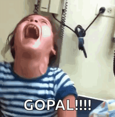 Boy Screaming With Mouth Open Saying Gopal GIF