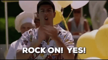 Boy Shouting Rock On Yes GIF
