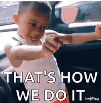 Boy Sitting In Car Pointing GIF