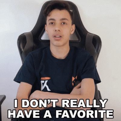 Boy Sitting In Chair Saying I Don't Have Favorite GIF