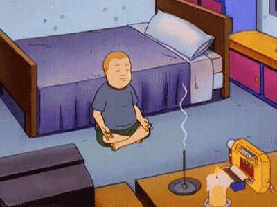 Boy Sitting In Lotus Position GIF