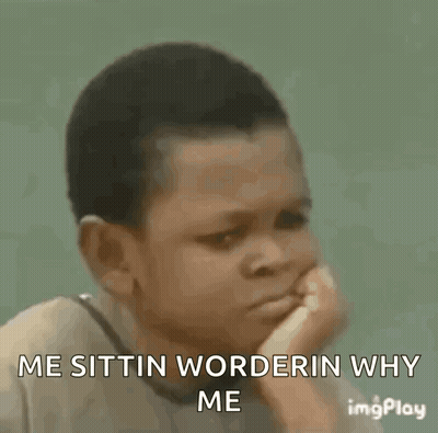 Boy Sitting On Ground Making Funny Face Saying Me Sittin Wonderin Why Me GIF