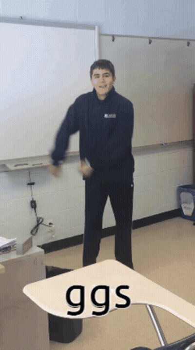 Boy Standing In Front Of Whiteboard Saying GGS GIF