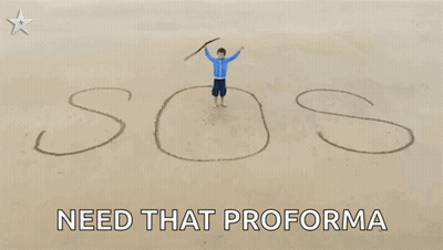 Boy Standing In Sand With SOS GIF