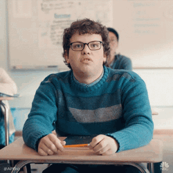 Boy Student In Desk GIF