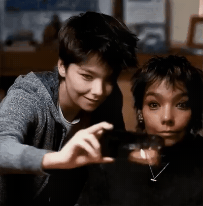Boy Taking Picture Of Woman GIF