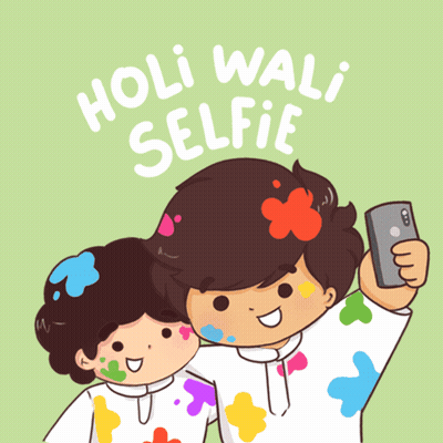 Boy Taking Selfie Holi Wali Selfie GIF