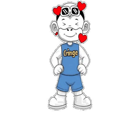 Boy Wearing Cringe Shirt Sticker