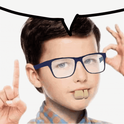 Boy Wearing Glasses And Fake Teeth Giving Ok GIF