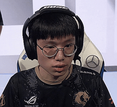 Boy Wearing Headphones And Republic Of Gamers Shirt GIF