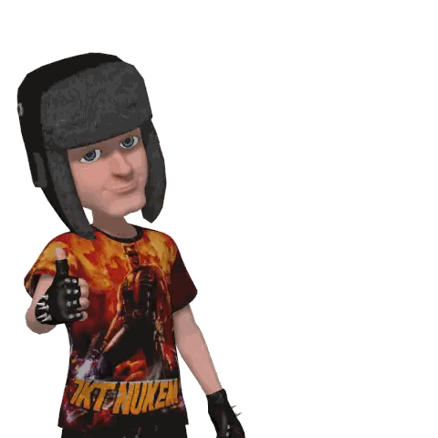 Boy Wearing Nuken T-Shirt Sticker