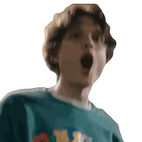 Boy Wearing Tigger T-Shirt Surprised Sticker