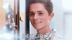 Boy Winking Hey Girls GIF
