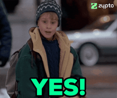 Boy With Backpack Saying Yes In Green GIF