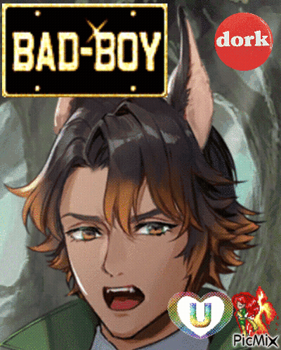 Boy With Bad-Boy Sign GIF