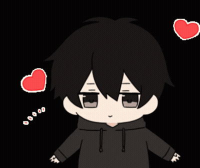 Boy With Black Hair And Black Hoodie GIF