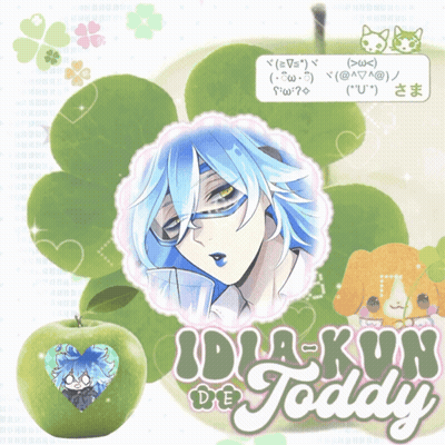 Boy With Blue Hair And Idia-Kun De Today GIF