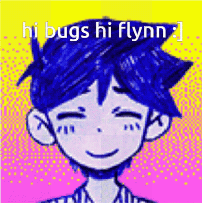 Boy With Blue Hair Saying Hi Bugs Hi Flynn GIF
