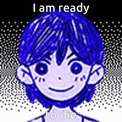 Boy With Blue Hair Saying I Am Ready To Die GIF
