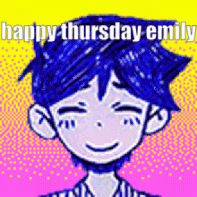 Boy With Blue Hair Smiling Happy Thursday Emily GIF