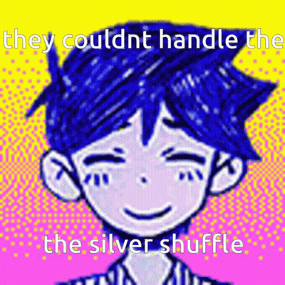 Boy With Blue Hair They Couldn't Handle The Silver Shuffle GIF
