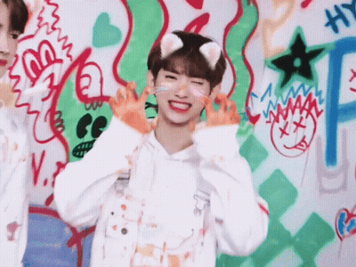 Boy With Cat Ear On Head Smiling GIF