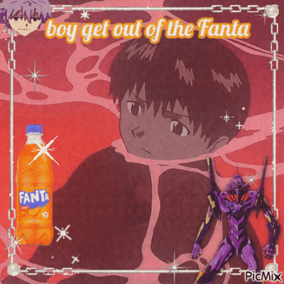 Boy With Fanta Bottle GIF