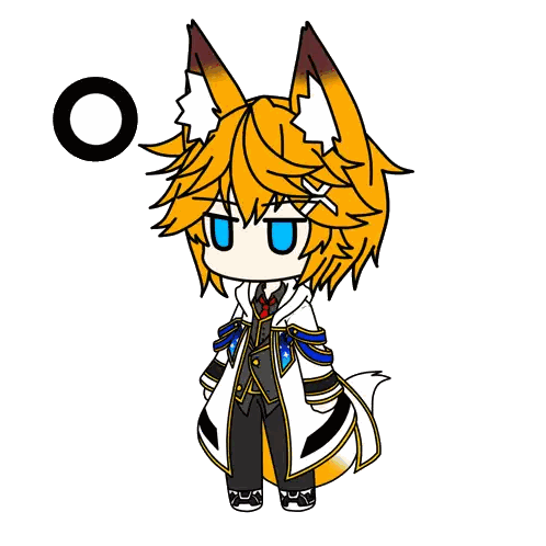 Boy With Fox Ears And White Coat Sticker