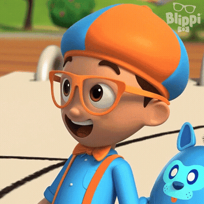 Boy With Glasses And Hat Holding Stuffed Animal GIF