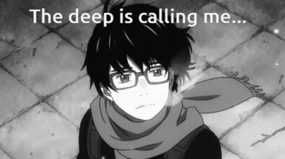Boy With Glasses And Scarf The Deep Is Calling GIF