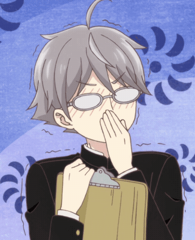 Boy With Glasses Covering Mouth GIF