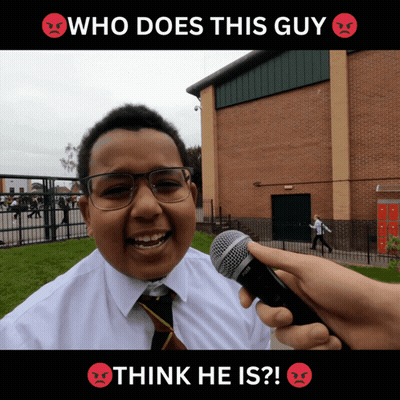 Boy With Glasses Holding Microphone GIF
