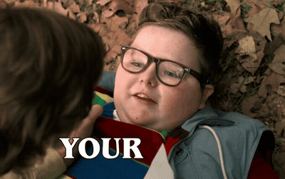 Boy With Glasses Laying On Ground Saying Your GIF