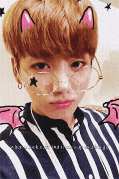 Boy With Glasses Saying When U Look Cute BTS Girl GIF