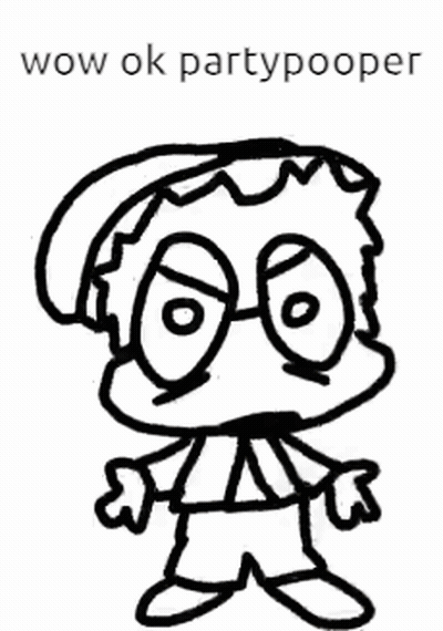 Boy With Glasses Saying Wow Ok Partypooper GIF