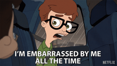 Boy With Glasses Says I'm Embarrassed By Me All The Time GIF