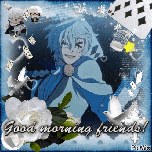 Boy With Good Morning Friends GIF