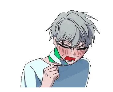 Boy With Gray Hair Talking On Phone Sticker