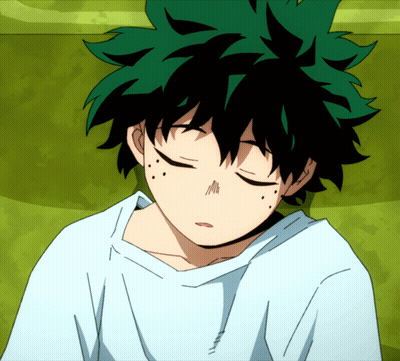 Boy With Green Hair Sleeping On Couch GIF