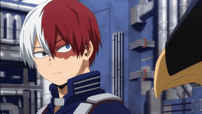 Boy With Half Red Half White Hair GIF