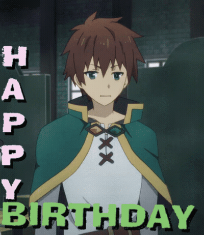 Boy With Happy Birthday Text GIF