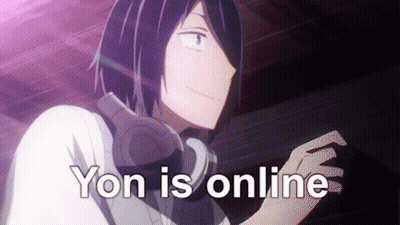 Boy With Headphones Saying Yon Is Online GIF