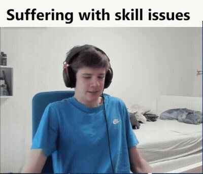 Boy With Headphones Suffering With Skill Issues GIF