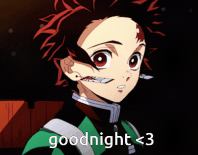 Boy With Knife In Mouth Saying Goodnight < 3 GIF