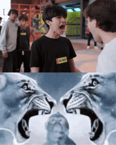 Boy With Name Tag Kenneth Screaming GIF