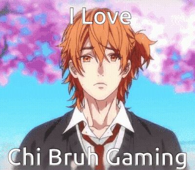 Boy With Orange Hair Saying I Love Chi Bruh Gaming GIF