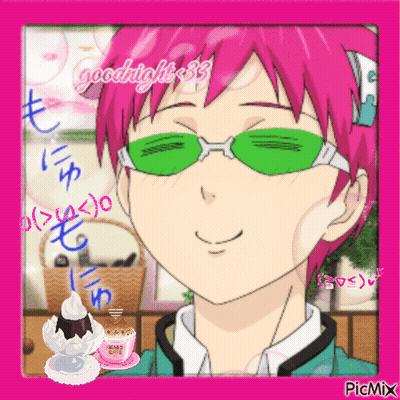 Boy With Pink Hair And Green Sunglasses Saying Goodnight 33 GIF